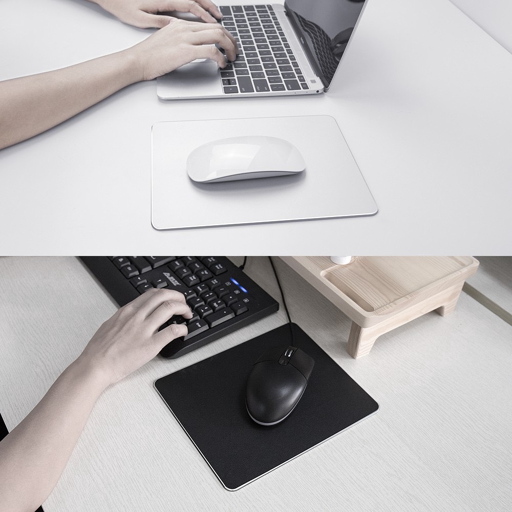 Miếng Lót Chuột, Bàn Di Chuột Nguyên Khối Aluminum 220x180mm ( Mouse pad ), Siêu Bền