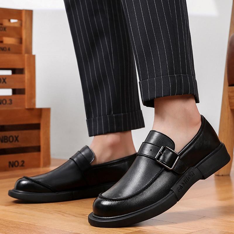 Giày lười công sở nam cao cấp AG0191, giày da bò nguyên tấm, thoáng khí êm chân