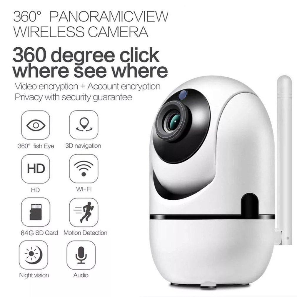 IP WiFi Camera HD 1080p Cloud Wireless SMART SMART Trình theo dõi giám sát hồng ngoại theo dõi Baby Monitor Hành động Đêm CAM Màu sắc: Chỉ 16G Thẻ SD
