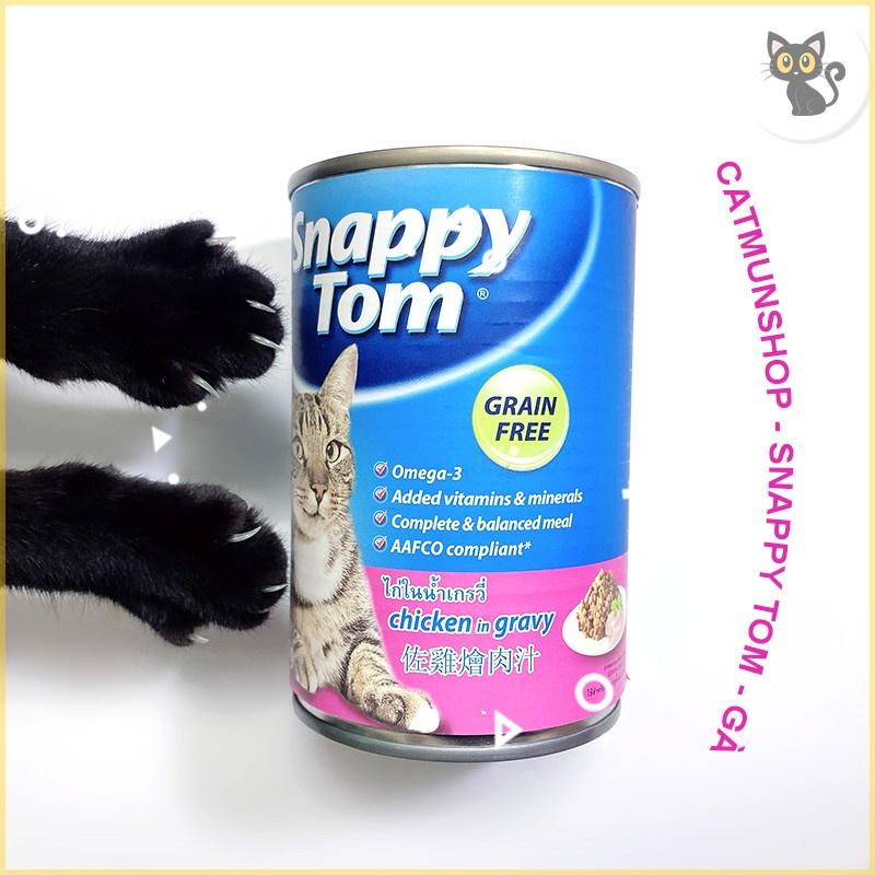 Pate Snappy Tom cho mèo trên 3 tháng tuổi lon 400gr