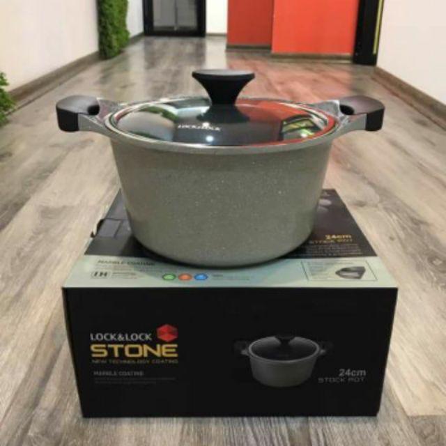 Nồi Đá Stone 7 Lớp Cao Cấp 24cm Thành Cao LCA6244D