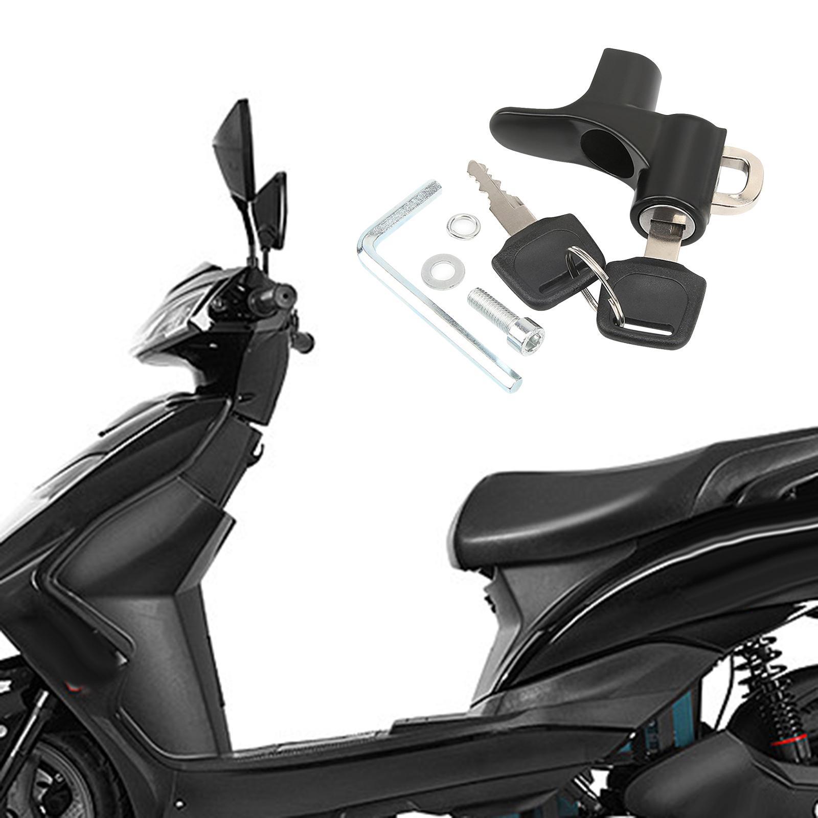 Black Motorcycle Lock Easy to Install Anti Lose for Street Bike