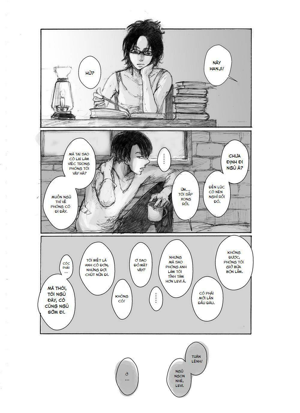 tấn công người khổng lồ - doujinshi levihan chapter 10 2