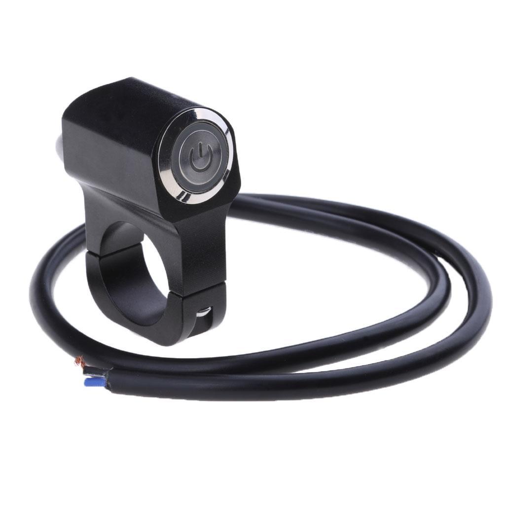 Motorcycle 25mm/1" Handlebar Headlight Switch and Wires Waterproof On/Off