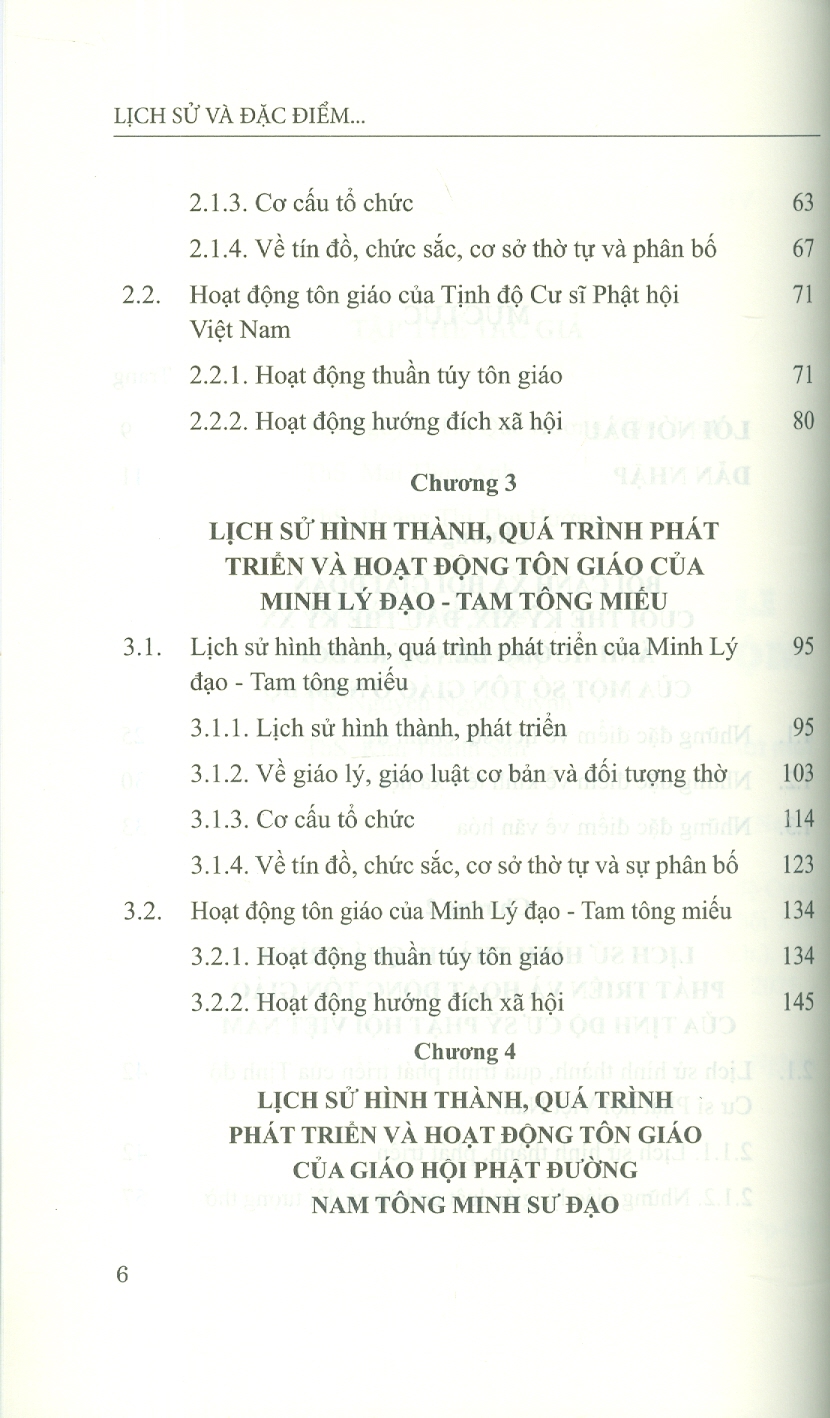 Lịch Sử Và Đặc Điểm Của Một Số Tôn Giáo Ở Nam Bộ (Tịnh Độ Cư Sỹ Phật Hội Việt Nam; Minh Lý Đạo - Tam Tông Miếu; Giáo Hội Phật Đường Nam Tông Minh Sư Đạo)