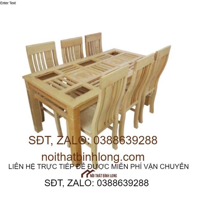 Bàn ghế ăn gỗ sồi