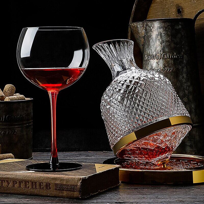 Decanter xoay 360 độ - bình đựng rót rượu vang cao cấp