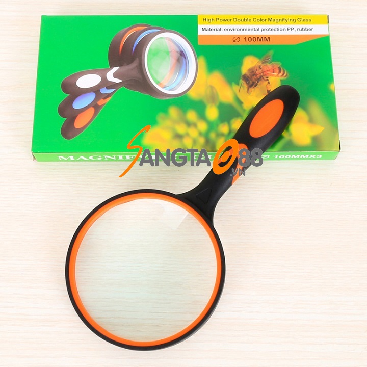 Kính lúp cầm tay 3X-100MM đọc sách, kiểm tra mạch điện tử đa năng chống va đập tốt