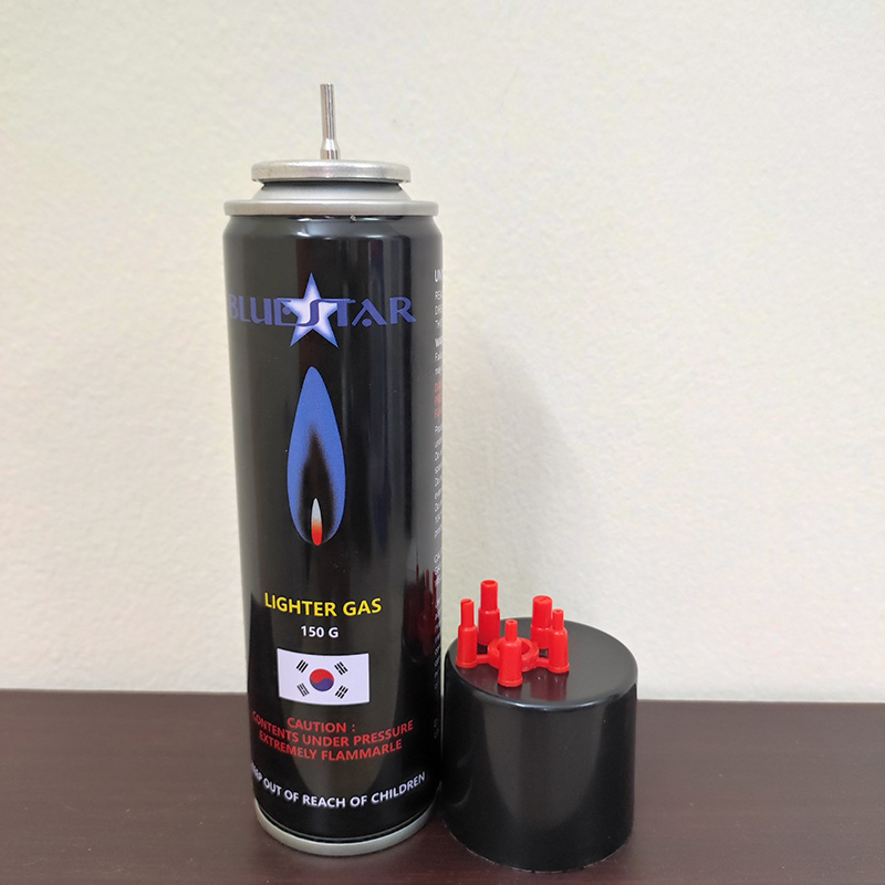 Bình Gas Bơm Bật Lửa Blue Star Chuyên Dụng Tặng Kèm 5 Đầu Bơm - Loại 150g