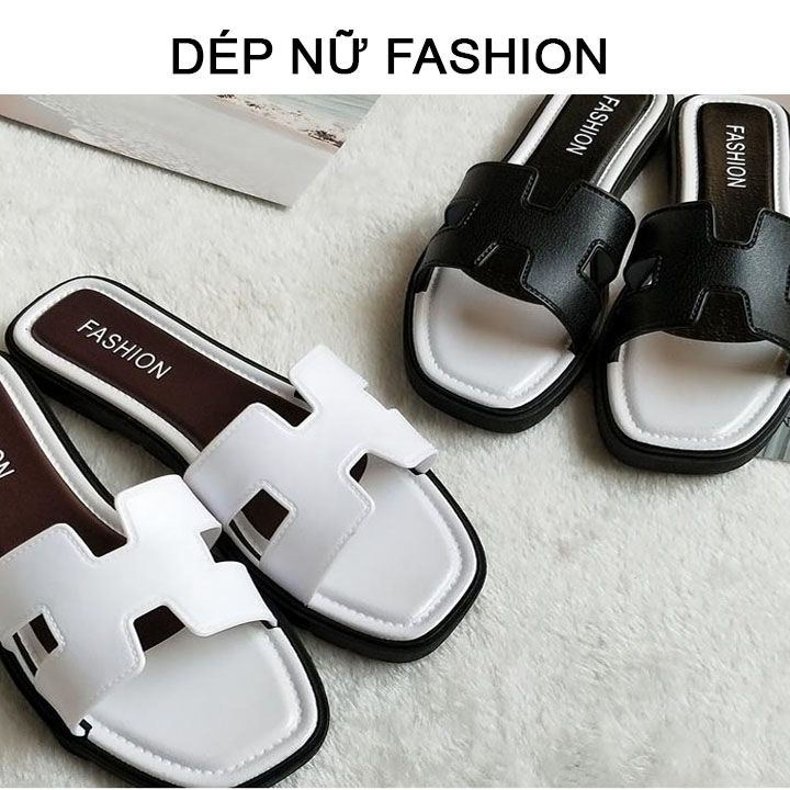 Dép nữ fashion quai ngang hình chữ H chống trơn trượt