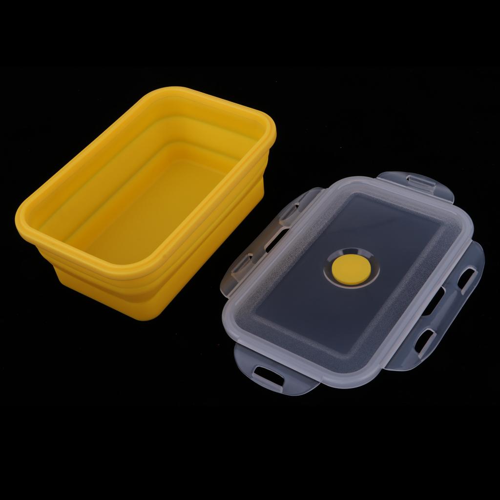 Portable Silicone Collapsible Lunch Bento Box, Microwave, Dishwasher and Freezer to Oven Safe