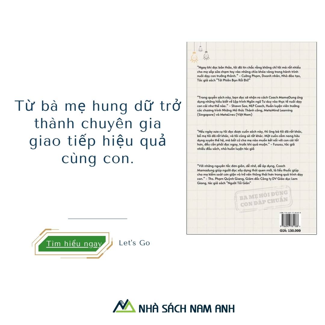 Sách - Ba mẹ hỏi đúng con đáp chuẩn - Tặng kèm khóa học trực tiếp với tác giả