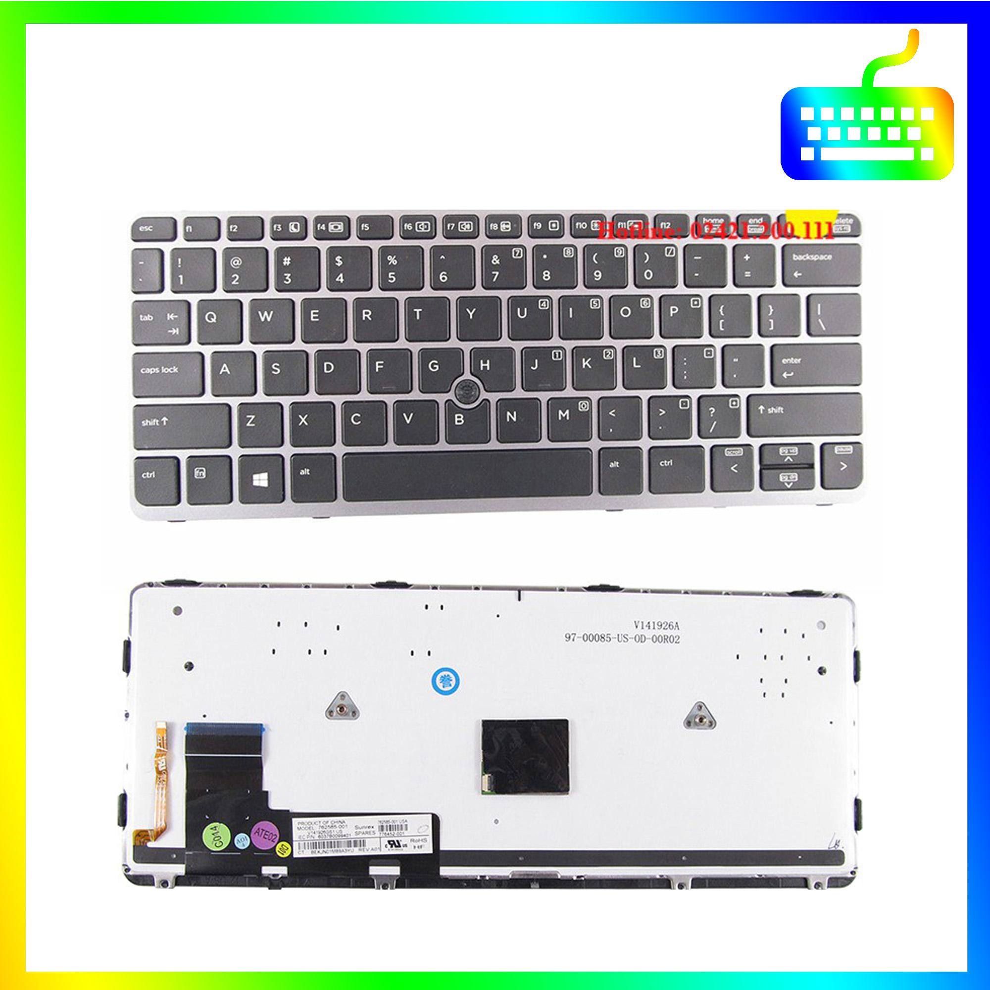 Bàn phím dành cho laptop HP Elitebook 820 820 G1 820 G2 Có Led - Phím Zin - Hàng Chính Hãng