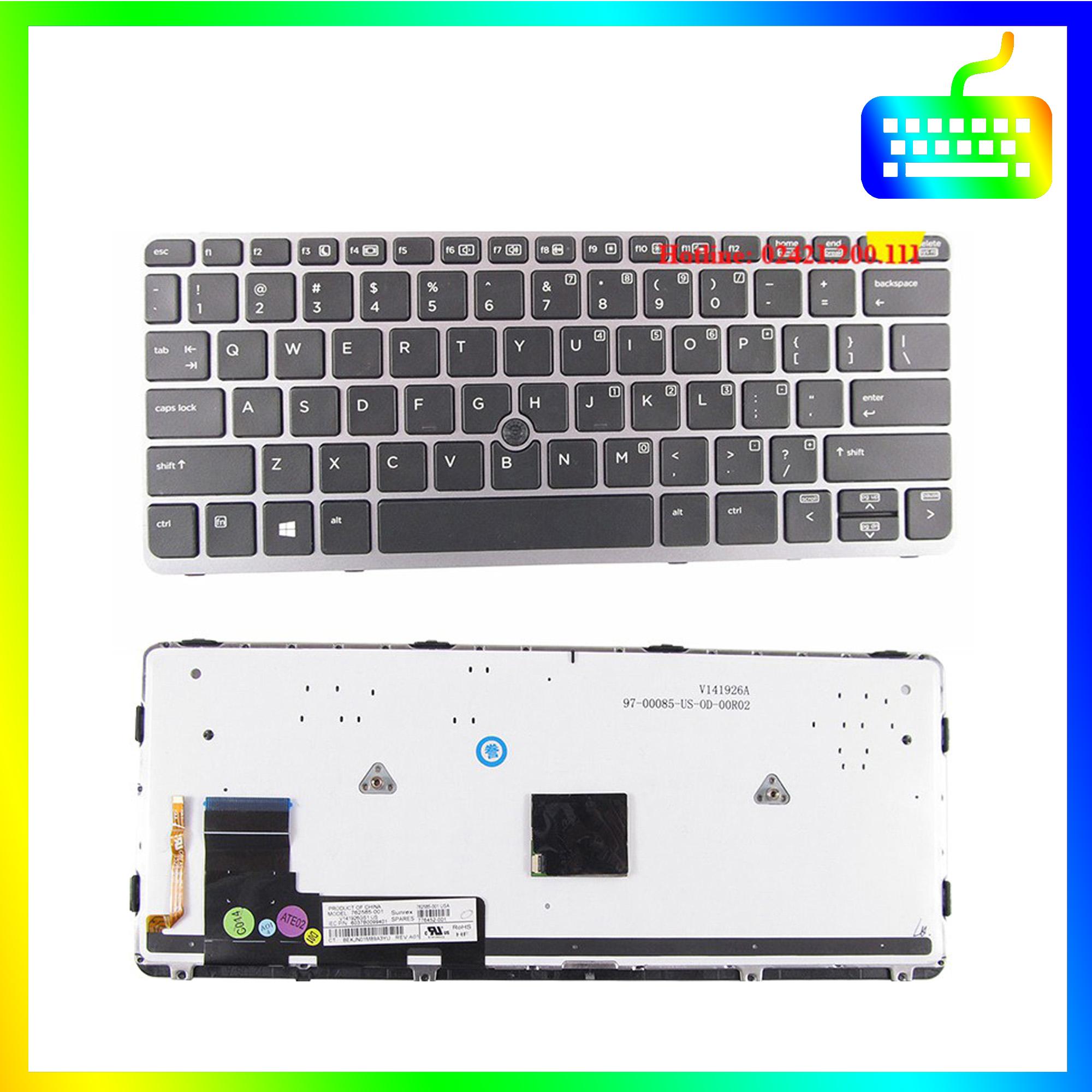 Bàn phím dành cho laptop HP Elitebook 820 820 G1 820 G2 Không Led - Hàng Nhập Khẩu - Sản phẩm mới 100%