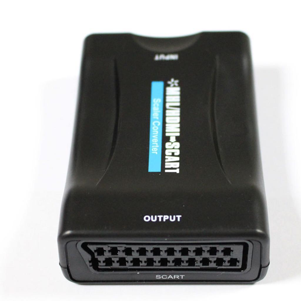SCART to 1080P HDMI Audio Converter Scaler Box with Cable for HDTV HD Monitor + Hdmi To Scart Converter