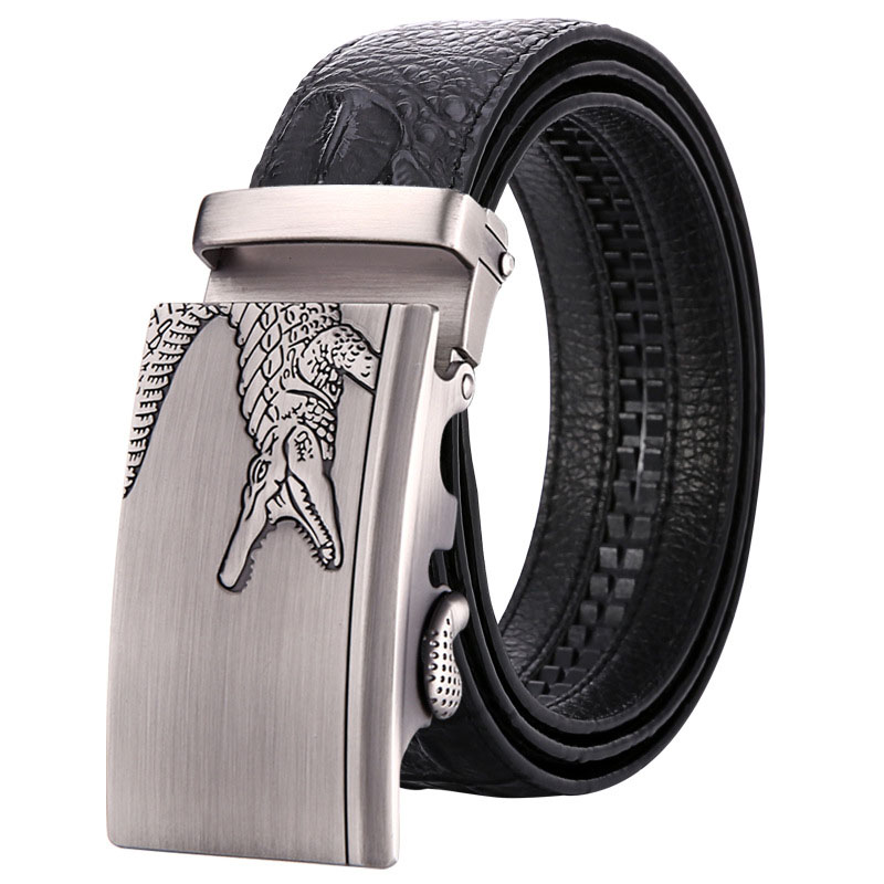 Thắt lưng/ dây nịt nam da bò thật phong cách Châu Âu mã 8019 - Dây nâu