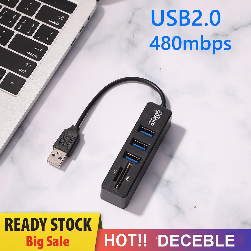 Hub Chia 5 / 8 Cổng Usb 2.0 Tích Hợp Đầu Đọc Thẻ Nhớ Tiện Dụng