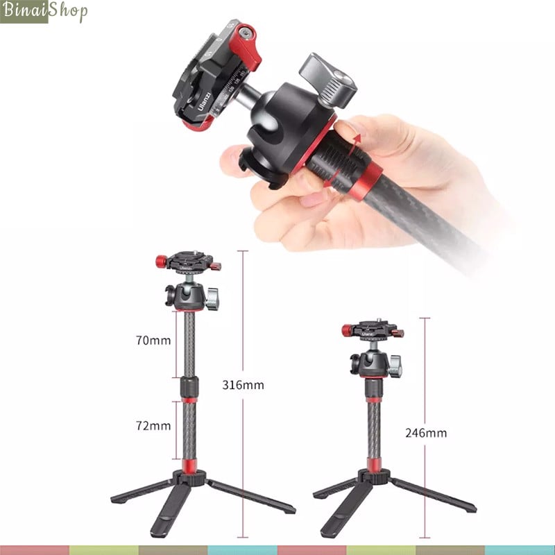 Ulanzi MT-43 - Tripod Mini Cho Máy Ảnh, Điện Thoại, Tải Trọng 2,5 Kg- Hàng chính hãng