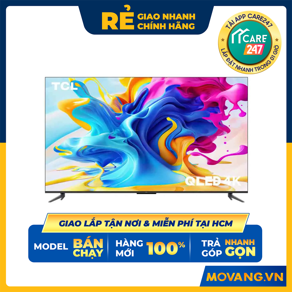 Google Tivi TCL QLED 4K 50 Inch 50C645 - Hàng chính hãng - Chỉ giao HCM