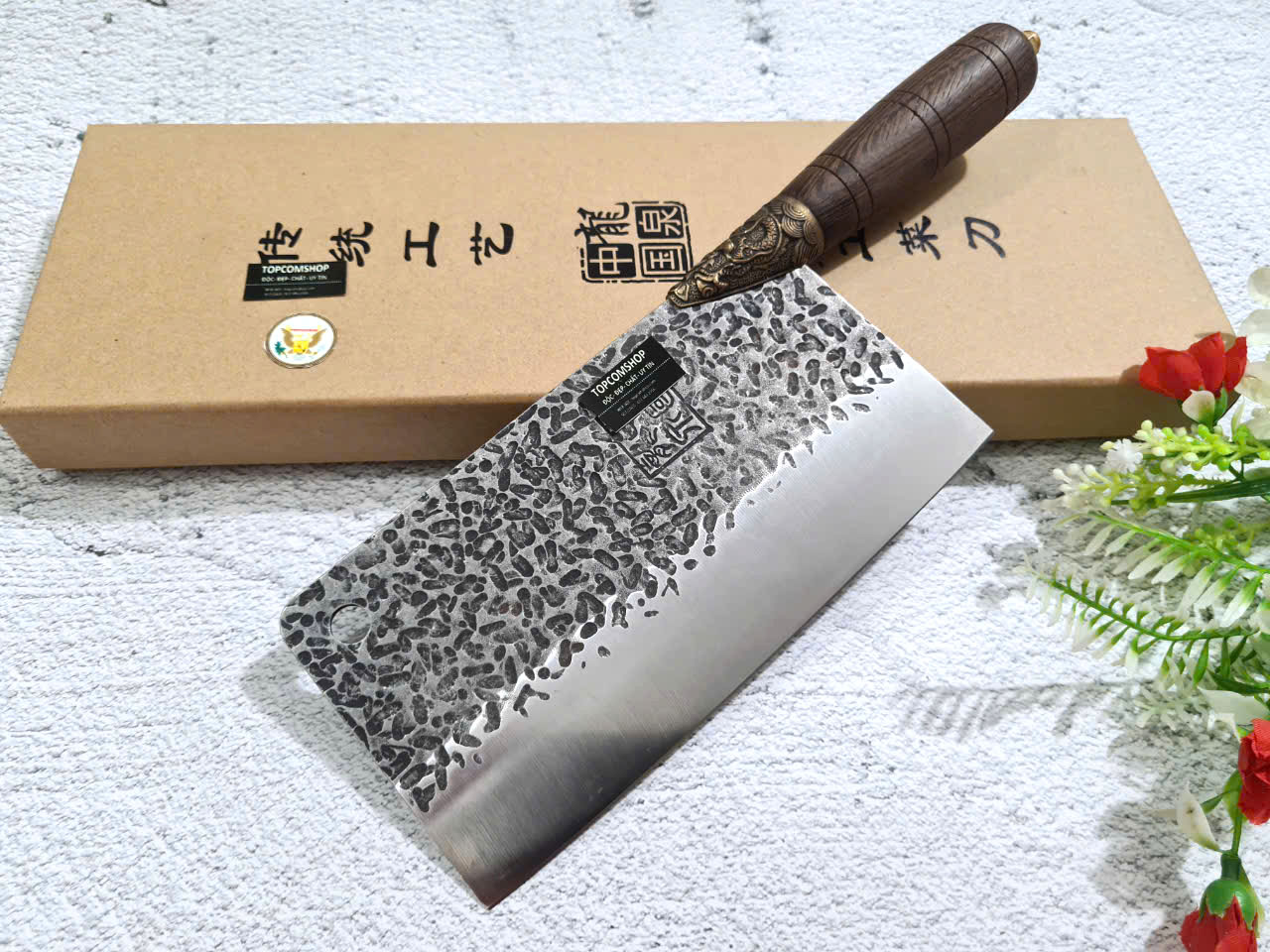 DAO BẾP THÁI CHẶT KHÂU ĐỒNG RỒNG DT155 ĐỘC 6996 topcomshop vn