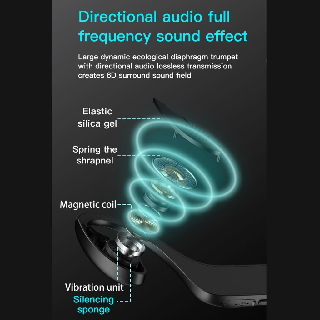 2x Bone Conduction Headphones Waterproof Sports Running Earphone Microphone New