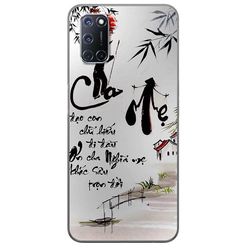 Ốp lưng dành cho Oppo A52 mẫu Thư pháp cha mẹ