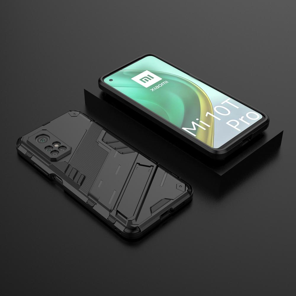 Ốp lưng cho Xiaomi Mi 10T Pro, Ốp chống sốc Iron Man PUNK cao cấp kèm giá đỡ cho Mi 10T Pro