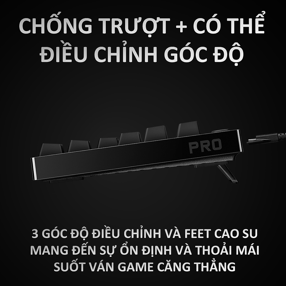 Bàn phím cơ game có dây Logitech G Pro - Không phím số, switch GX Clicky, RGB - Hàng Chính Hãng