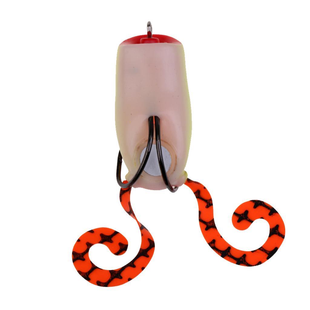 2-4pack Frog Lure Topwater Fishing Lures Crankbait Hooks Bass Baits Tackle Red