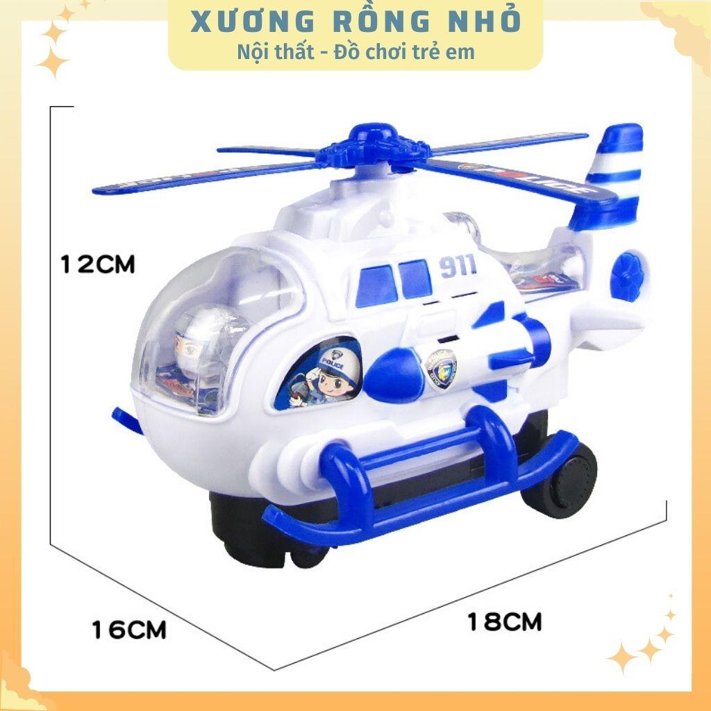Đồ chơi máy bay trực thăng chạy pin có âm thanh và ánh sáng di chuyển linh hoạt cực hay cho bé yêu