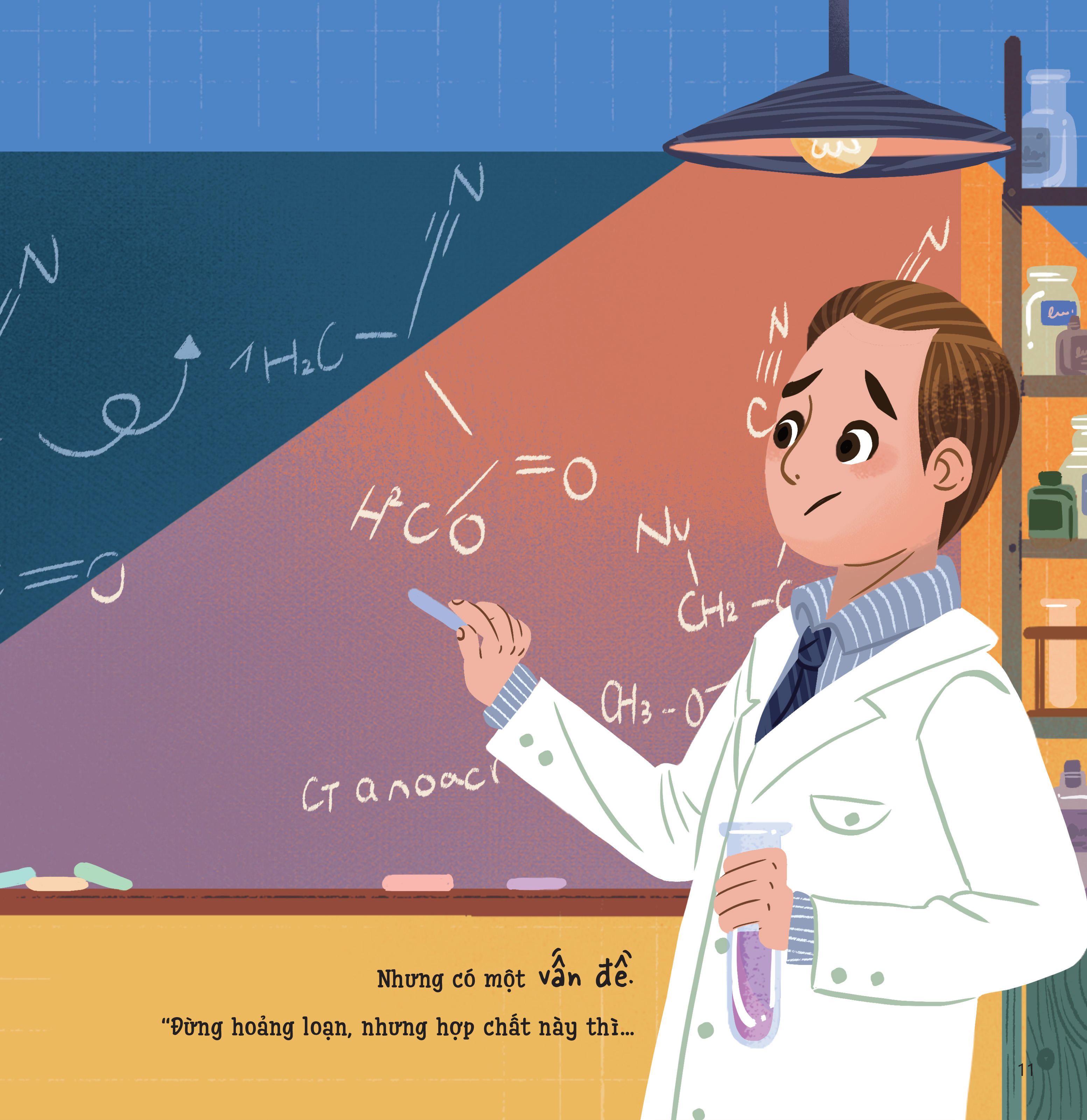 Sách tranh song ngữ Một sai lầm siêu dính - ehomebooks
