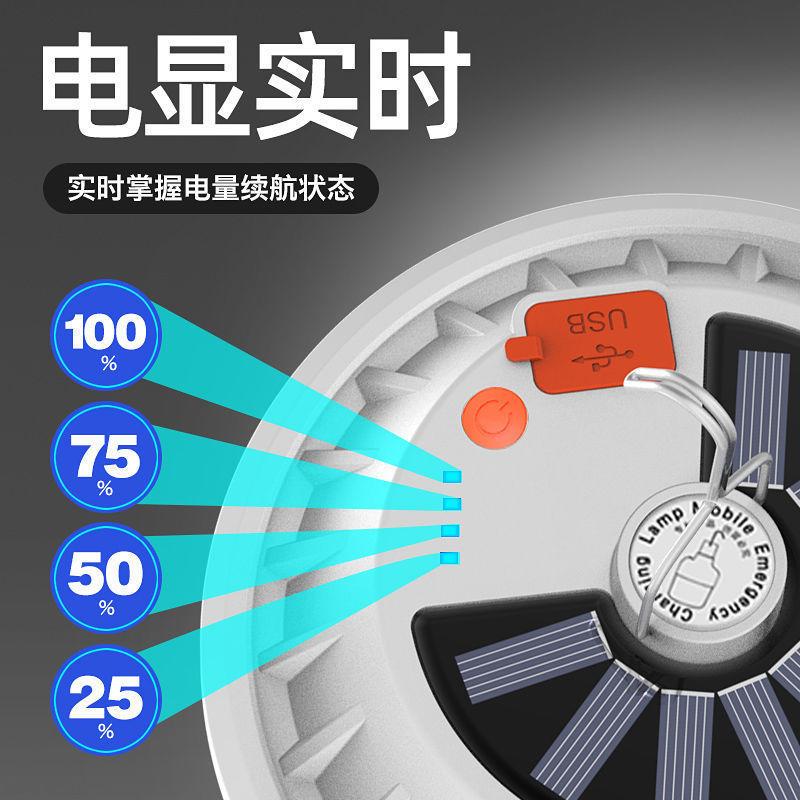Đảm Bảo Chất Lượng Đèn LED Mới UFO Đèn Sạc Năng Lượng Mặt Trời Đèn Gian Hàng Đường Phố Sạc Khẩn Cấp Kho Báu Đèn Chợ Đêm Di Động