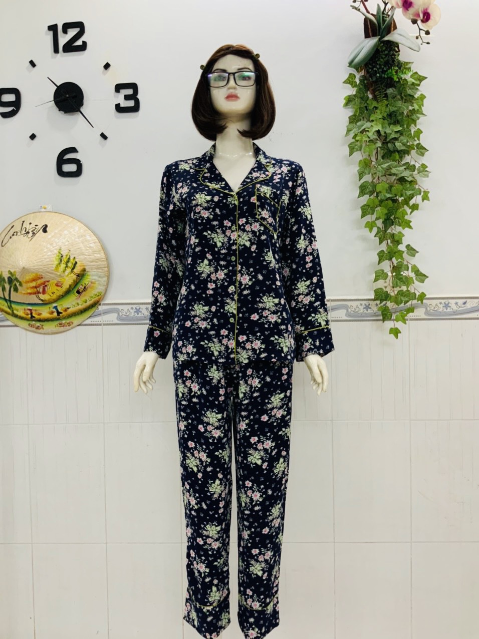 Bộ lụa quần dài áo dài
