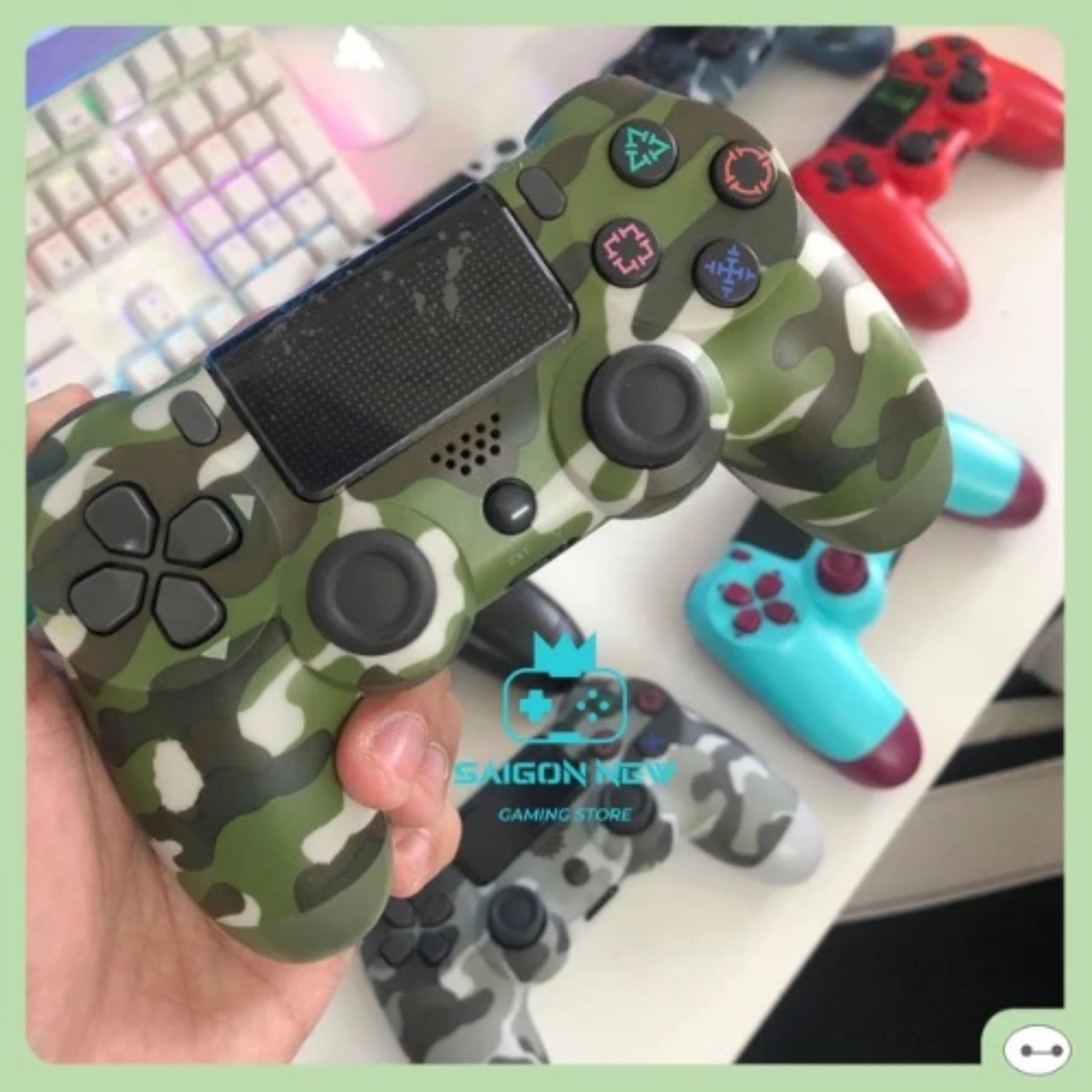 Tay cầm Dualshock Green Camo