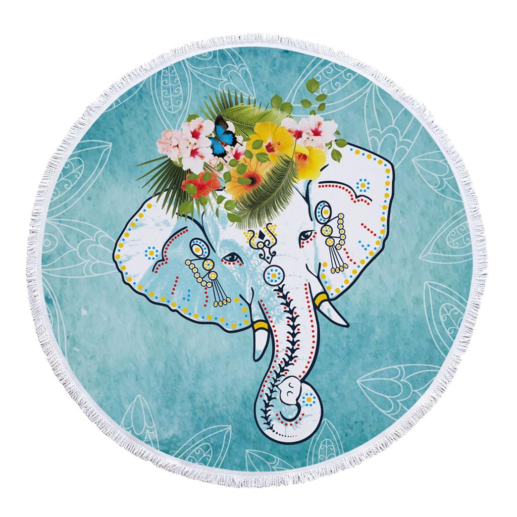 Large  Towel Microfiber Blanket Yoga Mat with Fringe Tassels for Travel Exercise