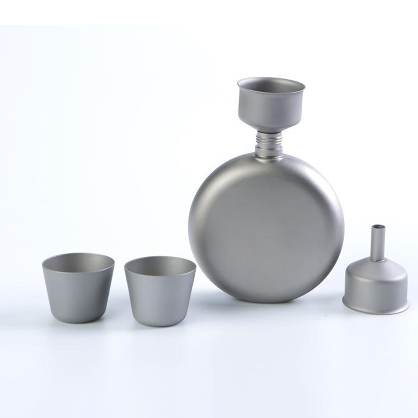 Titanium Ultralight Hip Flask Portable Wine Bottle Camping Picnic Pocket Alcohol Drinkware Accessories