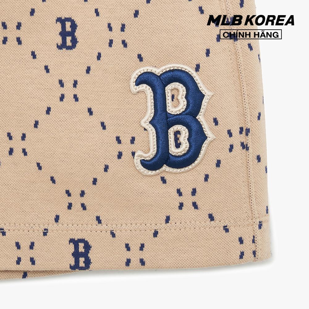 MLB - Quần shorts ngắn nữ lưng thun Dia Monogram All Over 4 In 3FSPM0133