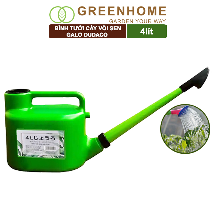 Bình Tưới Cây Vòi Sen Greenhome, Galo Dudaco, 4 Lít, 2 Chế Độ Tưới, Dễ Sử Dụng, Tháo Lắp Dễ Dàng, Độ Bền Cao