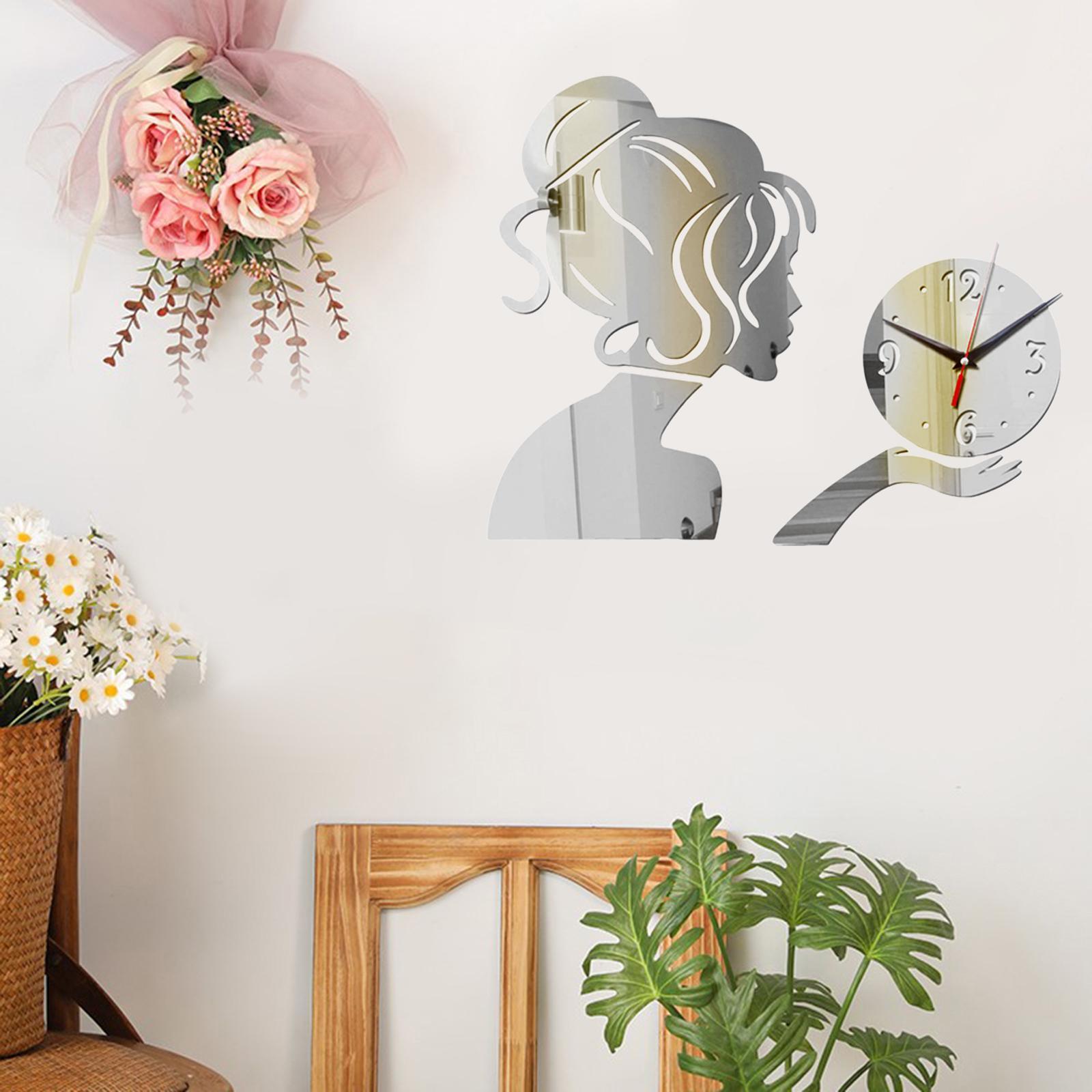 Modern Wall Clock 3D DIY Sticker Clock for Home Decoration
