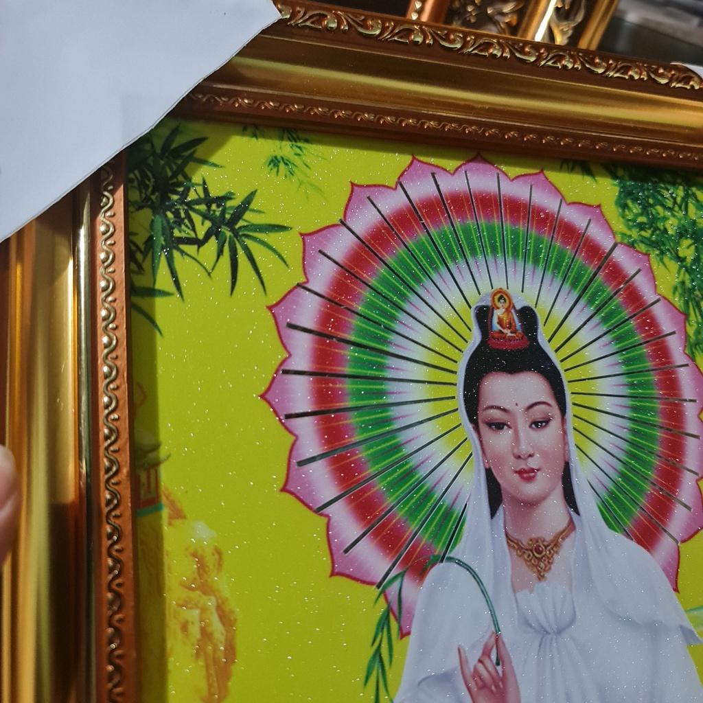 Tranh Điện Phật Bà Quán Thế Âm Bồ Tát Ngồi QANT2