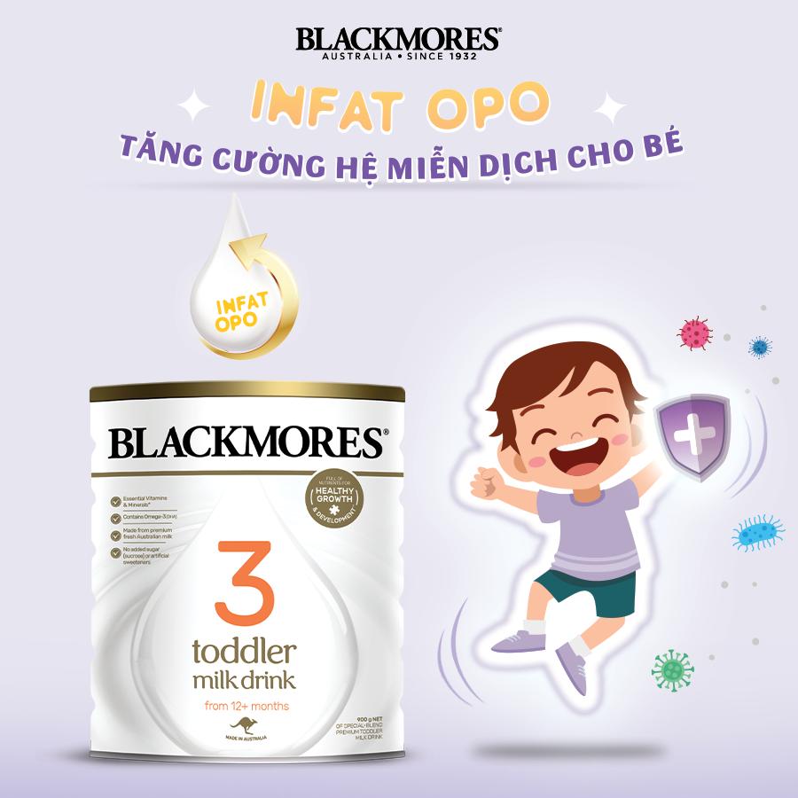 Sữa bột công thức Blackmores Milk Full 3 Stage (Newborn S1 - Follow on S2 - Toddler S3) lựa chọn cho bé 900g/hộp