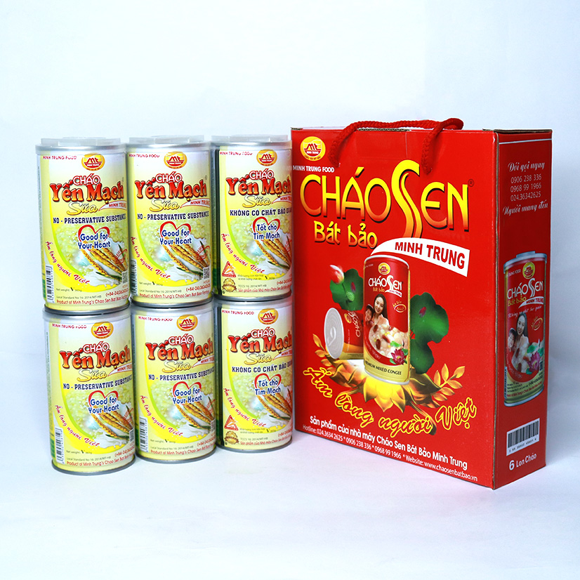 Cháo ăn liền yến mạch sữa Minh Trung thùng 24 lon - CHAOYMSUA 24