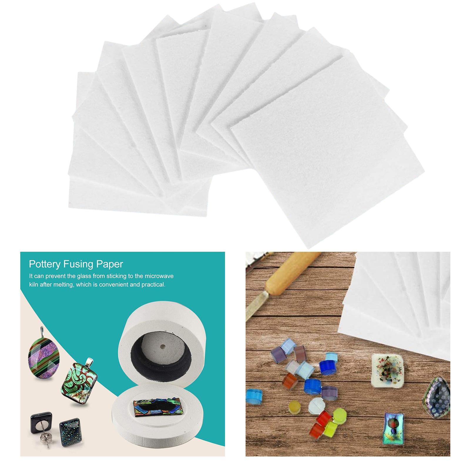 50 Sheets Microwave Kiln Glass Fusing Paper Ceramic Fiber Jewelry Making Tools Accessories