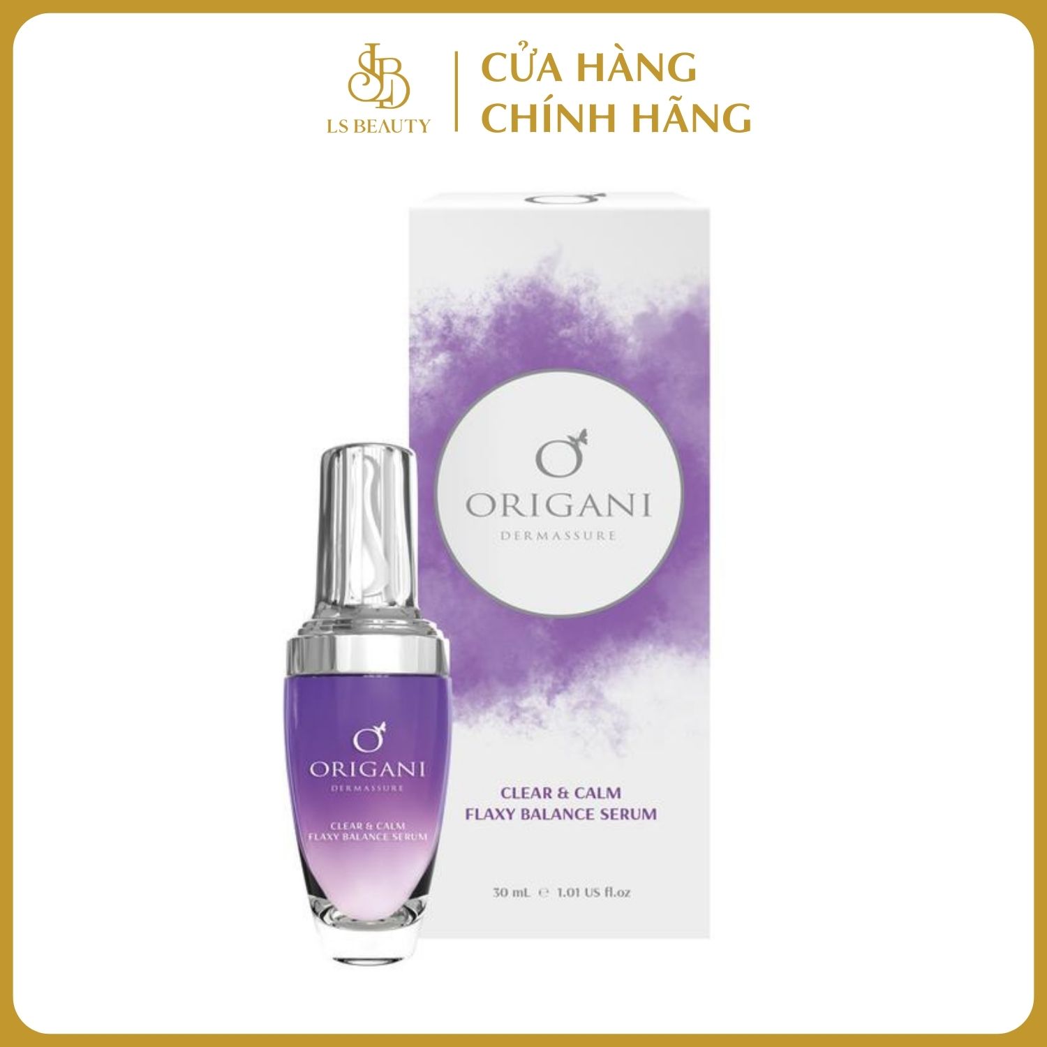 Tinh chất Cân Bằng Dầu Origani Dermassure Clear &amp; Calm - Origani Dermassure Clear &amp; Calm Flaxy Balance Serum - Có Chứng Nhận Hữu Cơ - Xuất Xứ Úc - Dưỡng Da Giúp Cung Cấp Dưỡng Chất Và Độ Ẩm