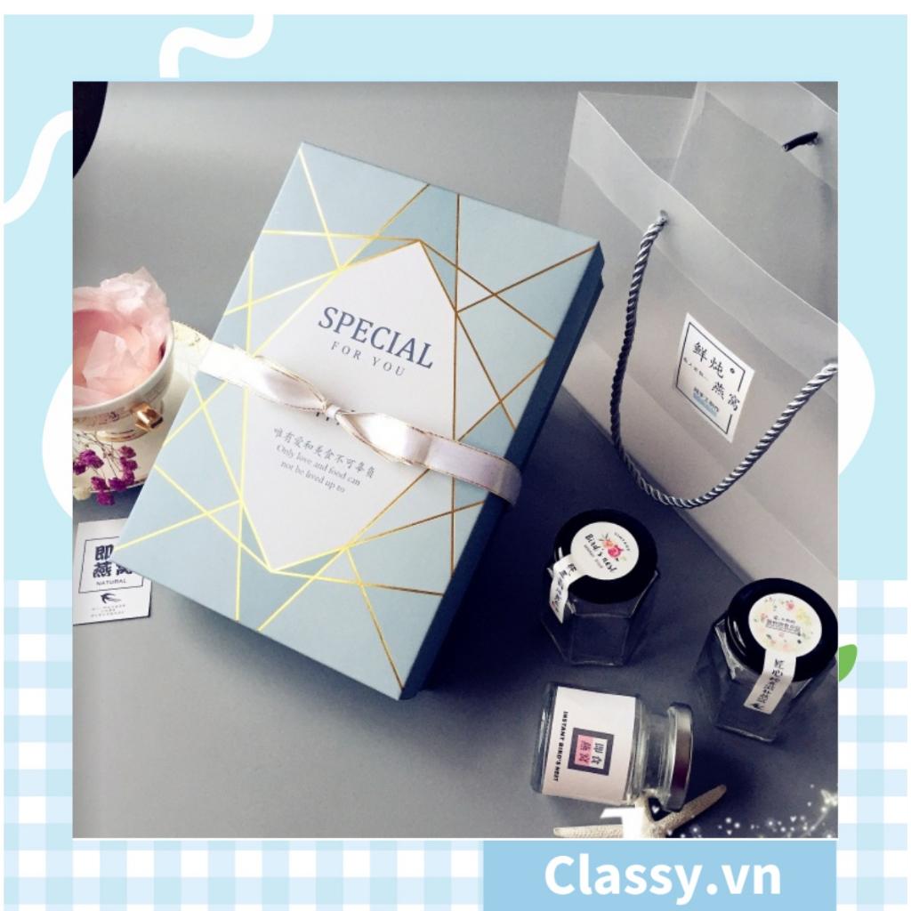 Túi giấy Classy hộp giấy đựng bánh âm dương chia 06 ngăn bằng giấy kraft Q1067