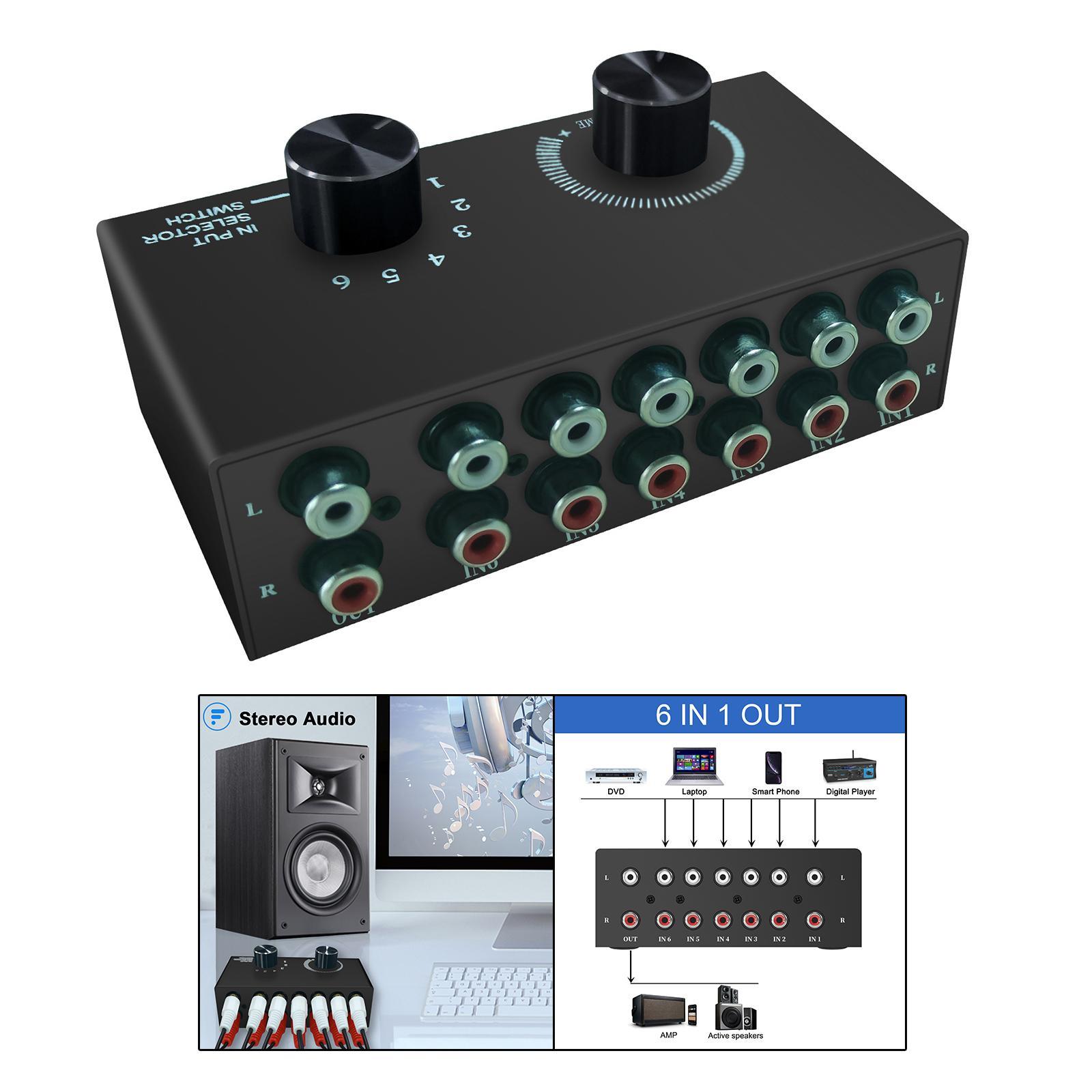 Audio L/R Channel Audio port Portable for Home Speakers