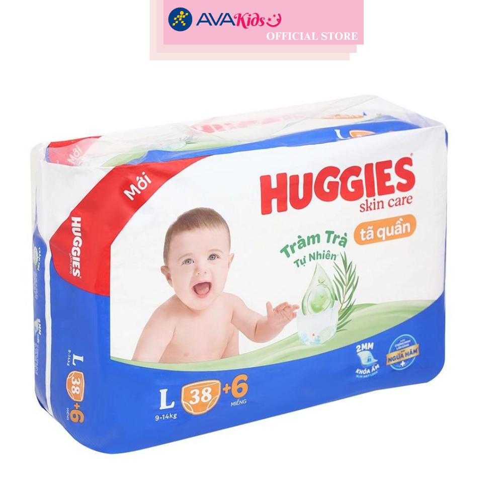 Tã quần Huggies Skincare size L 38 + 6 miếng (9 - 14 kg)
