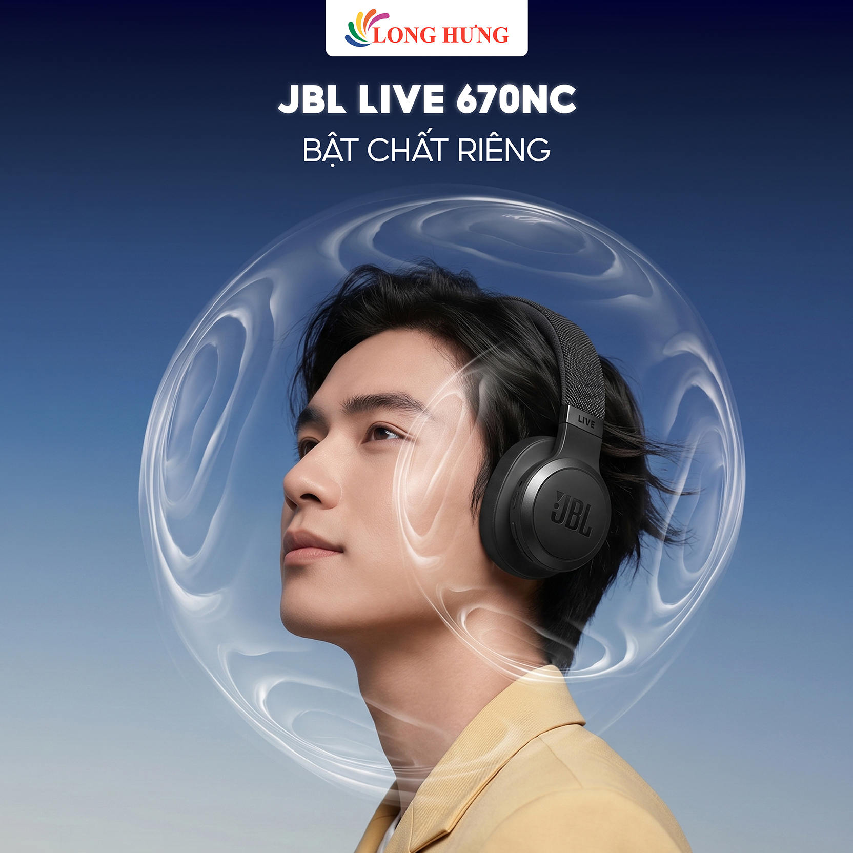 Tai nghe chụp tai Bluetooth JBL Live 670NC LIVE670NC - Hàng chính hãng