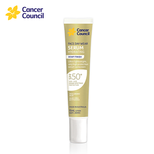 (Gift) Serum chống nắng cấp ẩm chuyên sâu Cancer Council Face Day Wear Serum Hydrating SPF50+/PA++++ 15ml