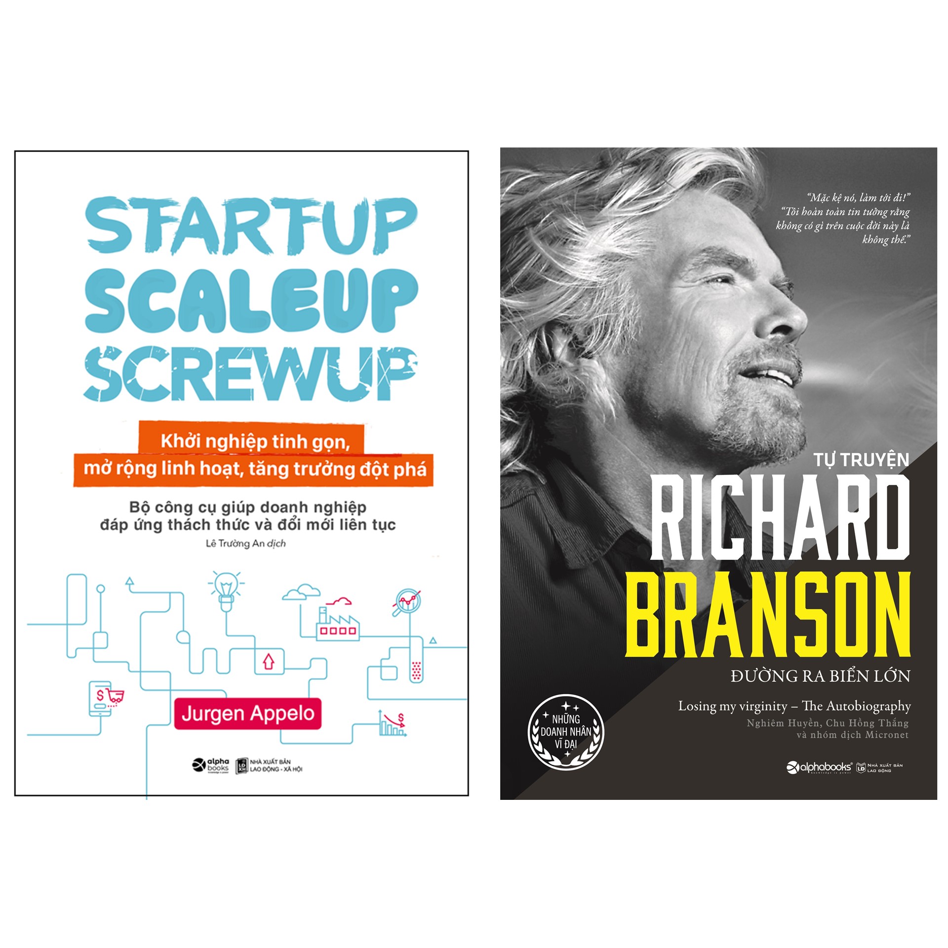 Combo Sách : Startup, Scaleup, Screwup - Khởi Nghiệp Tinh Gọn, Mở Rộng Linh Hoạt, Tăng Trưởng Đột Phá  + Tự Truyện Richard Branson: Đường Ra Biển Lớn (Tái Bản 2020)